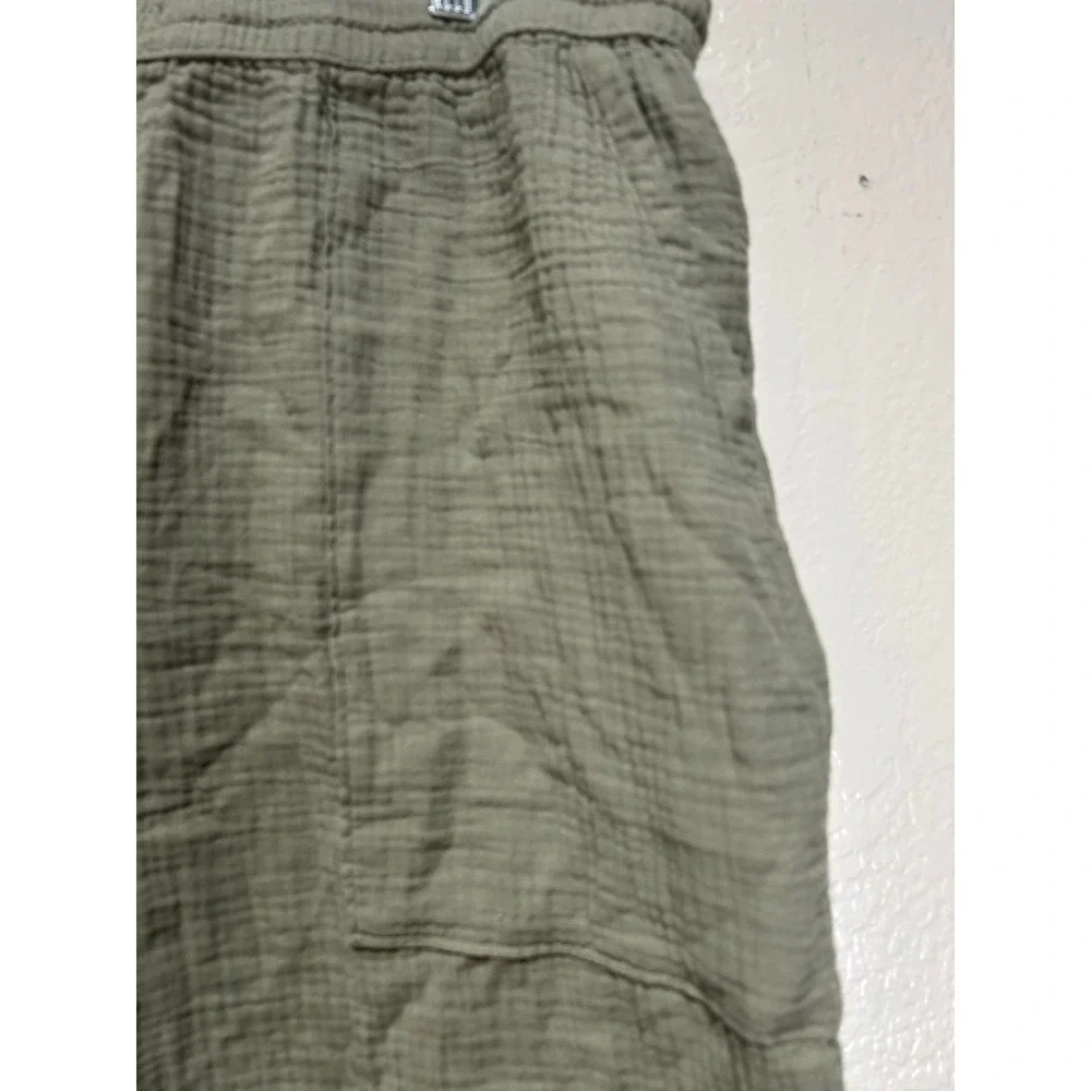 Universal Thread Womens XXL Olive Green Gauze Cotton Relaxed Fit Shorts Elastic